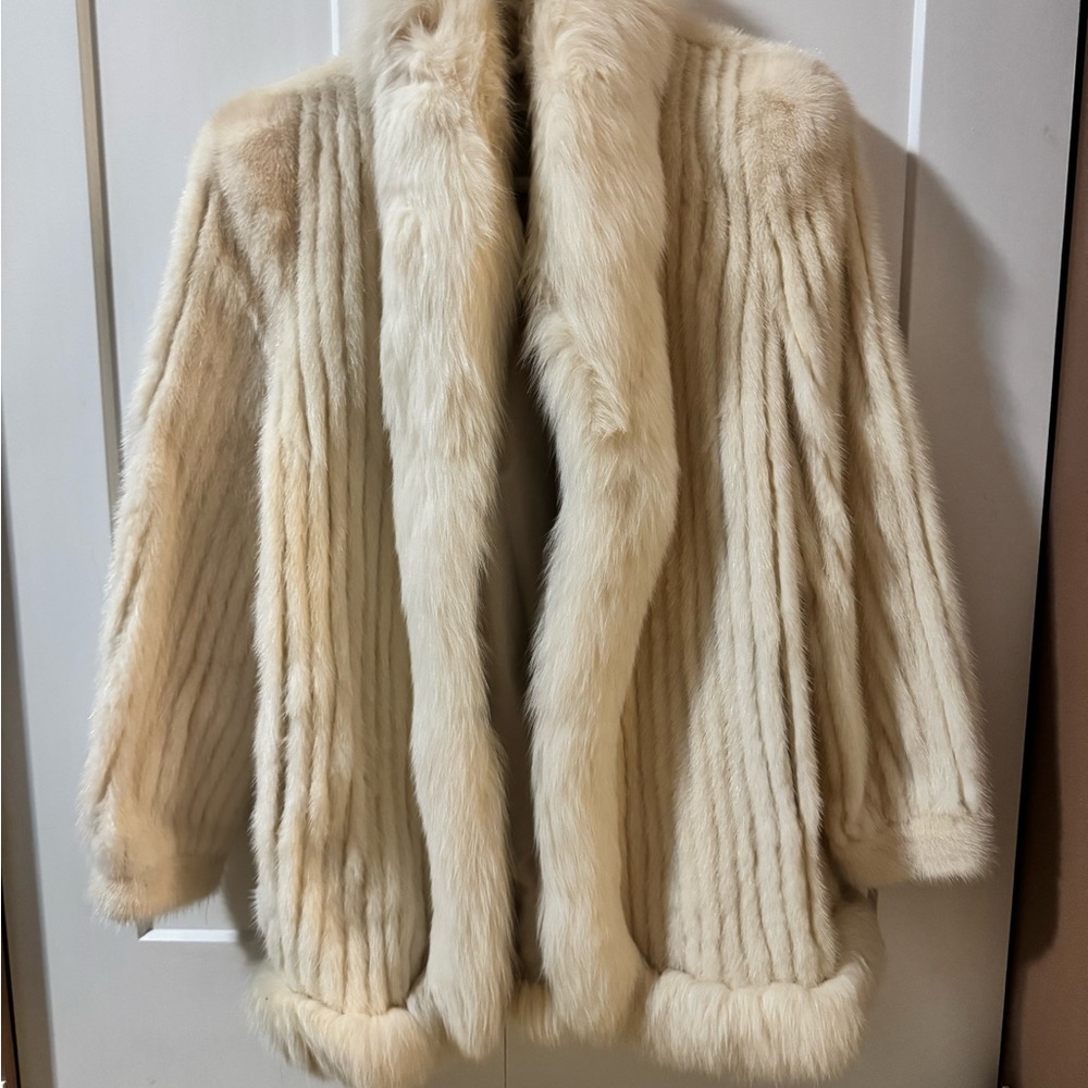 Elegant Cream Fur Coat